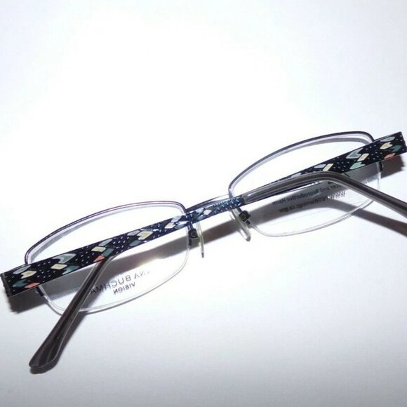 JOY Black Eyeglass Frames DANA BUCHMAN Size 51 NWOT - Picture 2 of 6